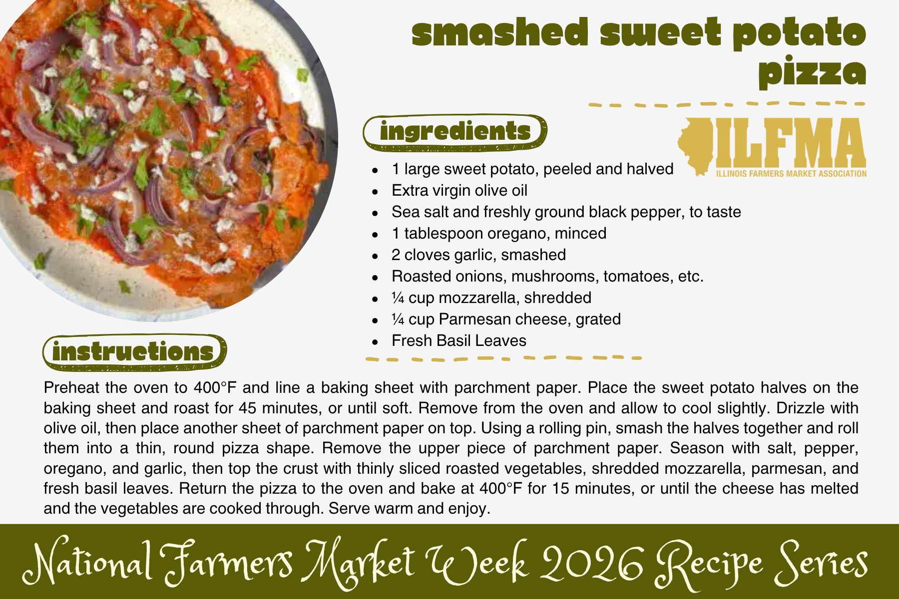 Smashed Sweet Potato Pizza