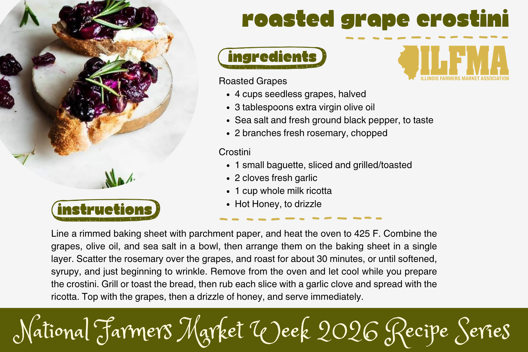 Roasted Grape Crostini
