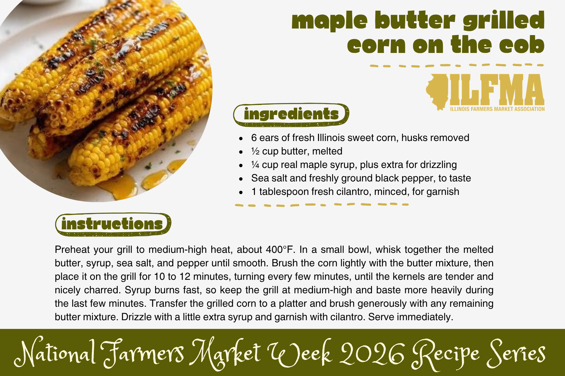 Maple Butter Grilled Corn on the Cob